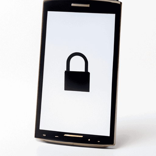 A smartphone with a lock symbol.